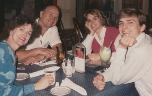 dinner at Red Lobster with my family (maybe 1992)