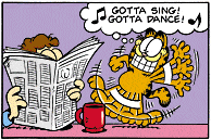Garfield singing and dancing 2002-01-13