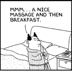 ~ massage and then breakfast ~