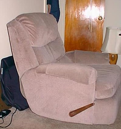 my recliner when it sat in my old apartment on Larkin Rd