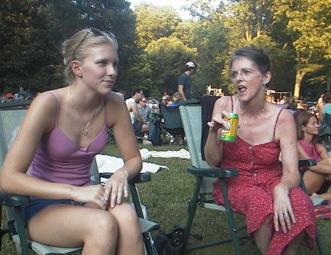 Rachel and Mom at an outdoor concert