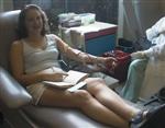 photo of Valerie donating blood